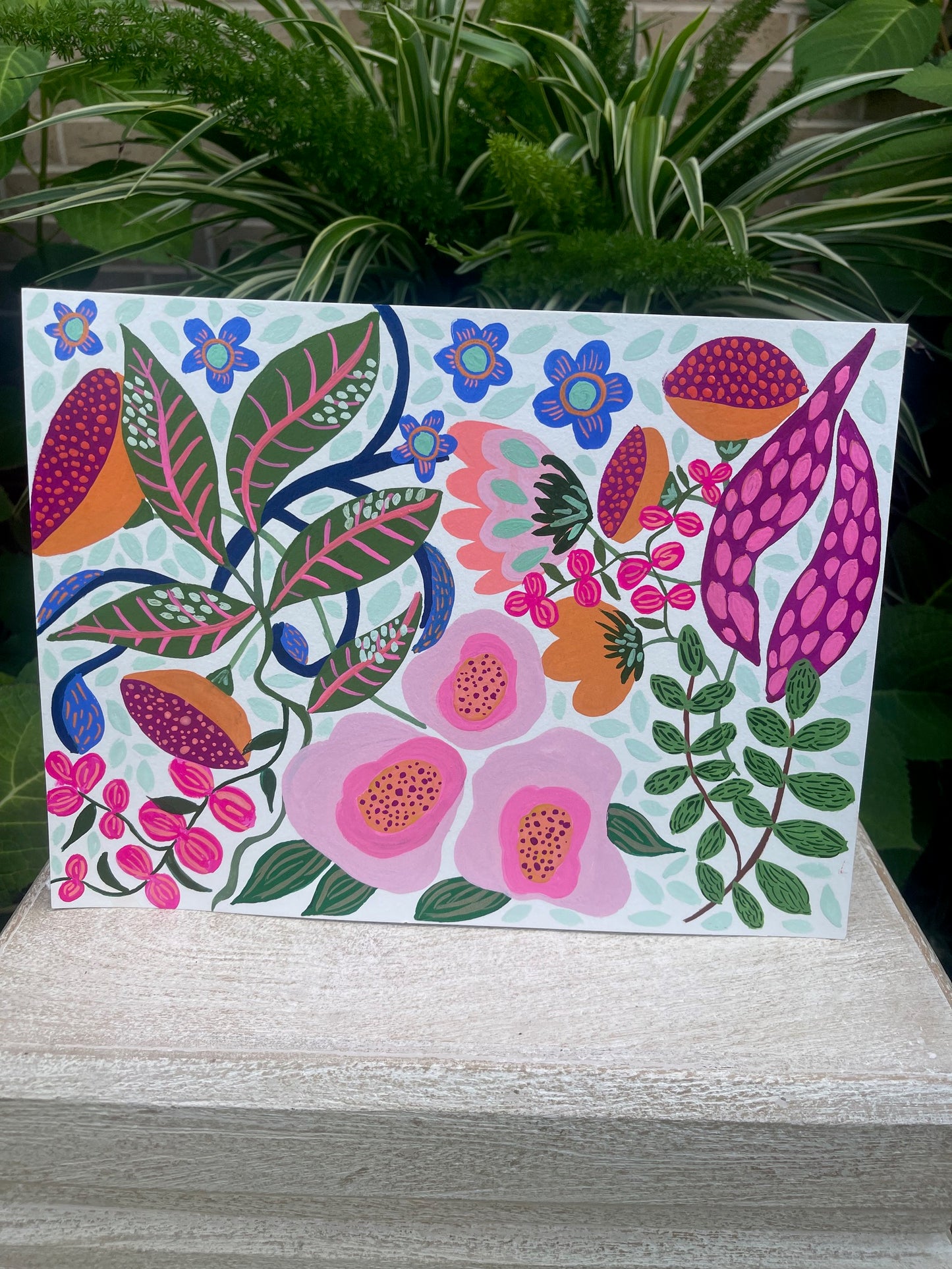 Pop Flowers in Garden